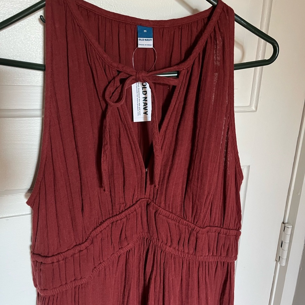 Old Navy Burgundy Sleeveless Dress